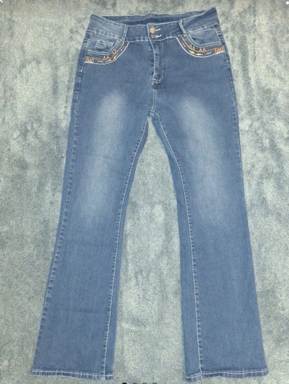 Classic Blue Women's  Embroidered Bootcut Jeans